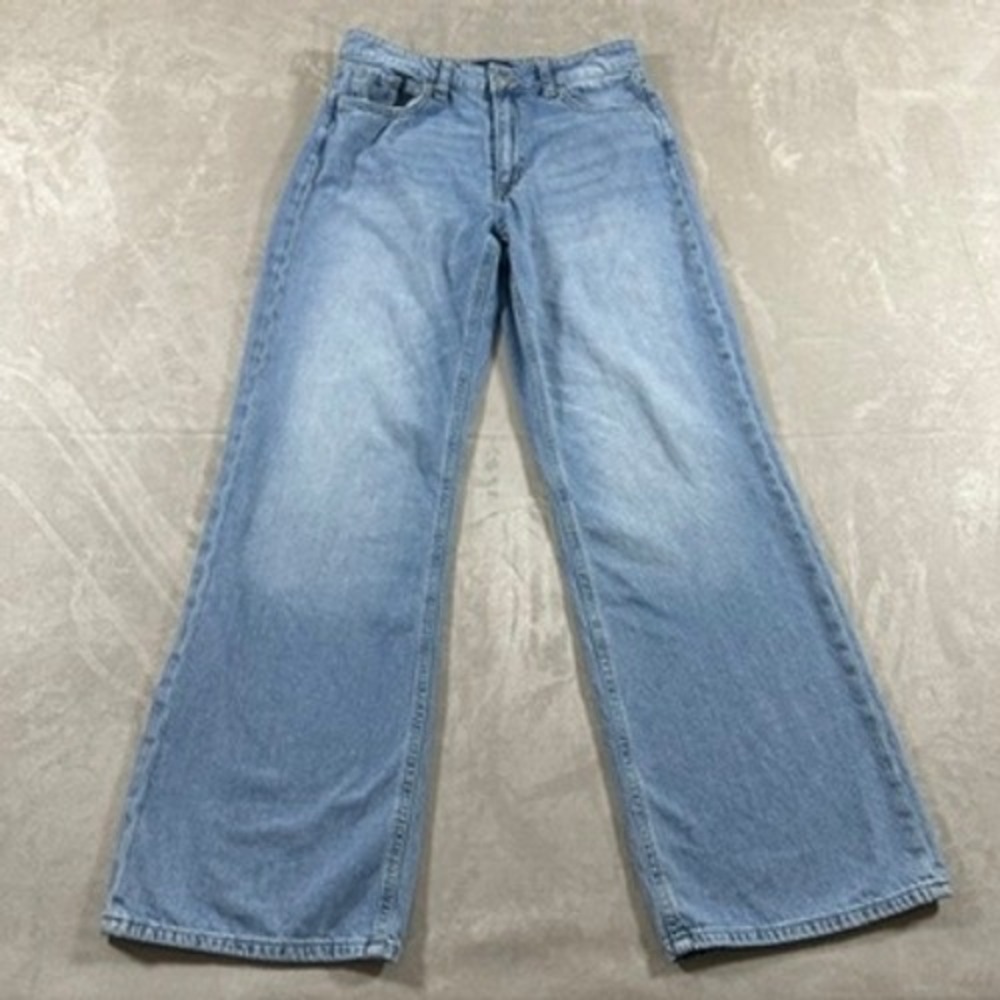 Aeropostale Jeans Womens Y2K Baggy High Rise Wide Leg 8 Blue